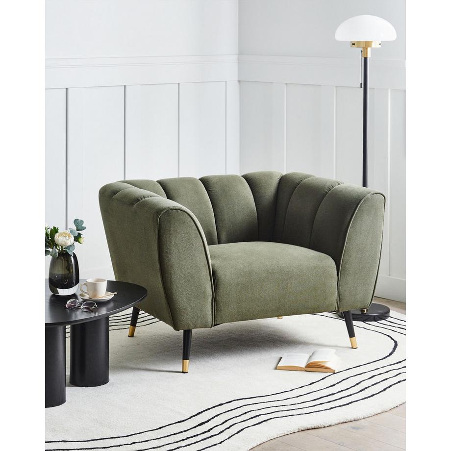 Beliani Fauteuil en Tissu Moderne ORSTA  