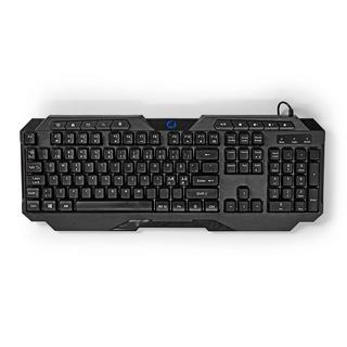 Nedis  Kabelgebundene Gaming-Tastatur | USB Typ-A | Membrantasten | LED | QWERTY | ND-Layout | USB-Stromversorgung | Stromkabellänge: 1,30 m | Multimedia 