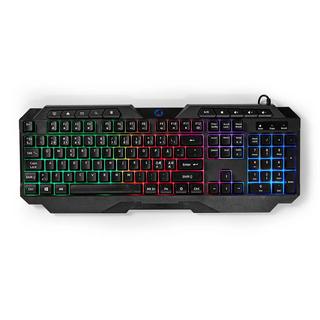 Nedis  Kabelgebundene Gaming-Tastatur | USB Typ-A | Membrantasten | LED | QWERTY | ND-Layout | USB-Stromversorgung | Stromkabellänge: 1,30 m | Multimedia 