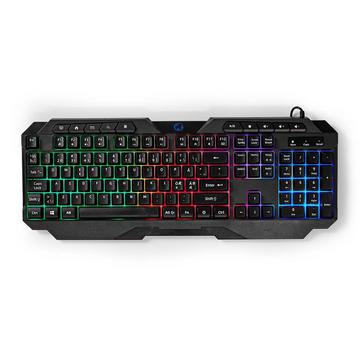 Kabelgebundene Gaming-Tastatur | USB Typ-A | Membrantasten | LED | QWERTY | ND-Layout | USB-Stromversorgung | Stromkabellänge: 1,30 m | Multimedia