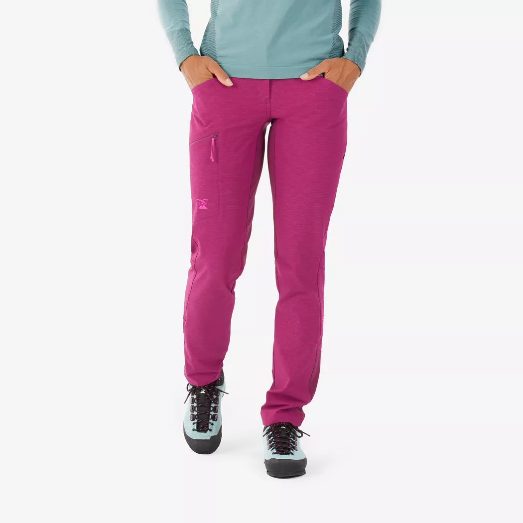 SIMOND - Intimo sportivo donna pantaloni da arrampicata stretch poliammide, 40, Viola