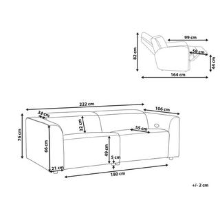 Beliani 2 Sitzer Sofa aus Polyester Modern ULVEN  