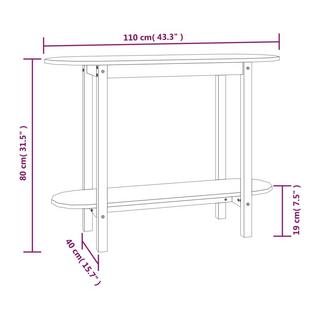 VidaXL tavolo consolle Legno di pino  