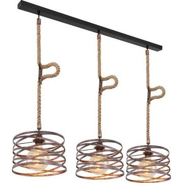 Lampe à suspension Marco métal noir 3xE27