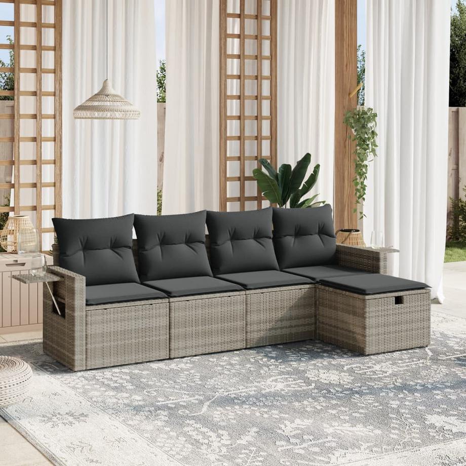 VidaXL Ensemble de canapés de jardin rotin synthétique  
