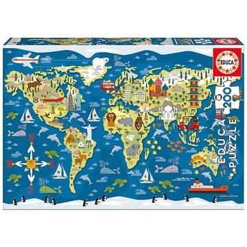 Puzzle Weltkarte (200Teile)