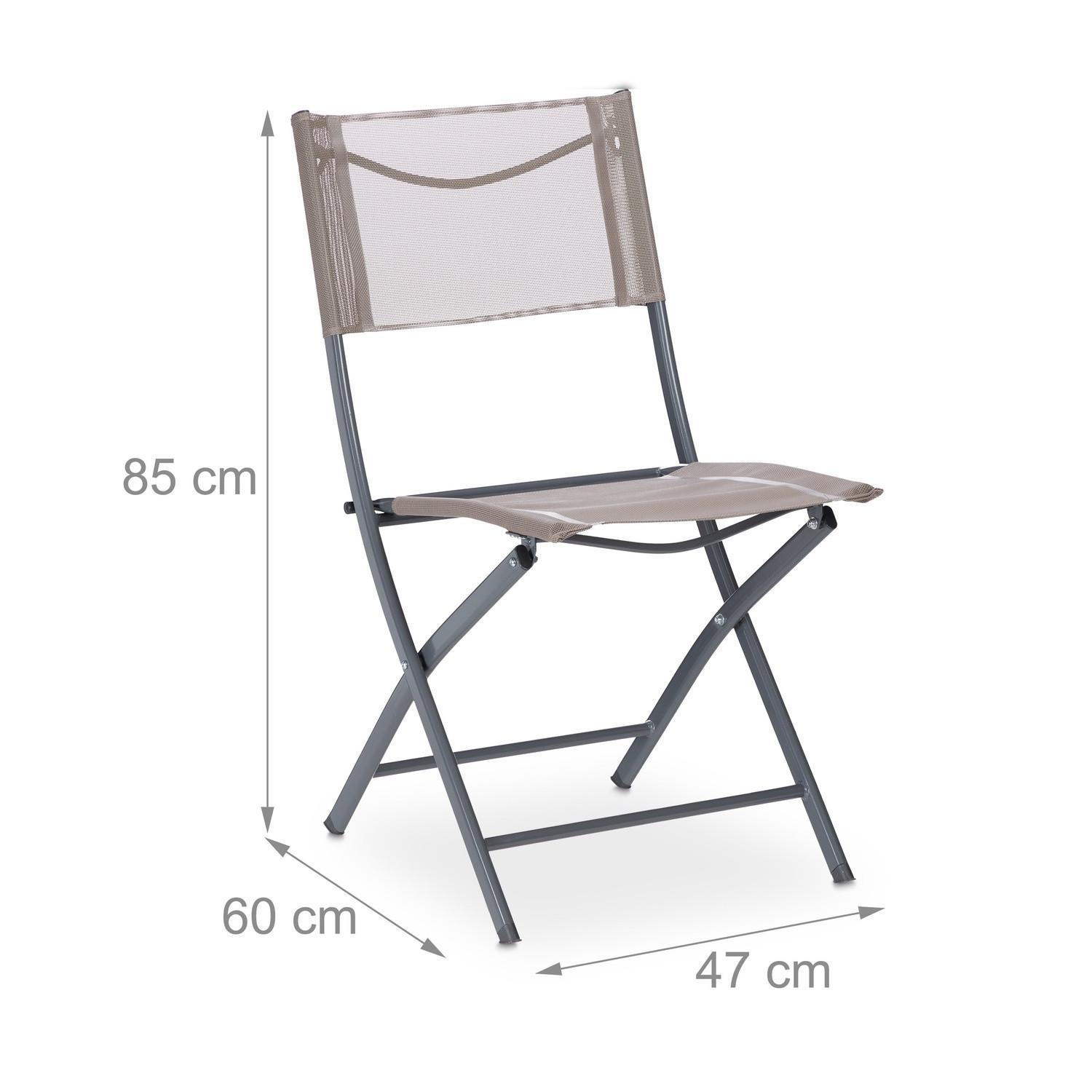 B2X Set di 2 sedie pieghevoli da giardino  