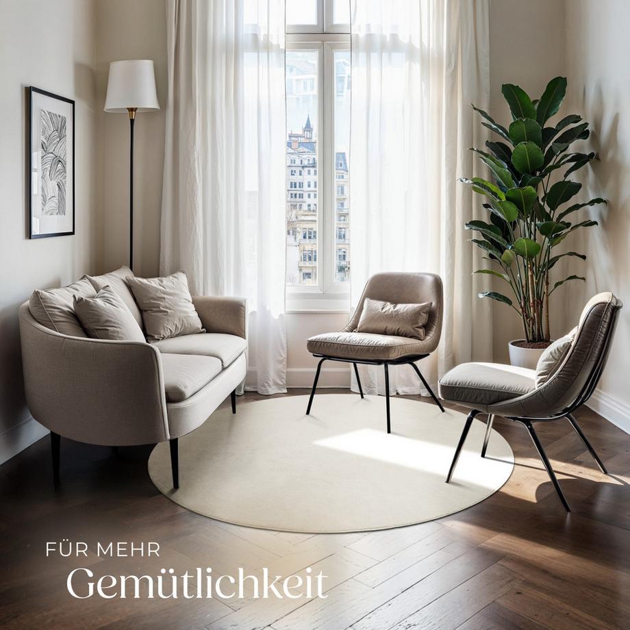 Tectake Kurzflorteppich Soft Zone verschiedene Größen und Farben flauschige Oberfläche  