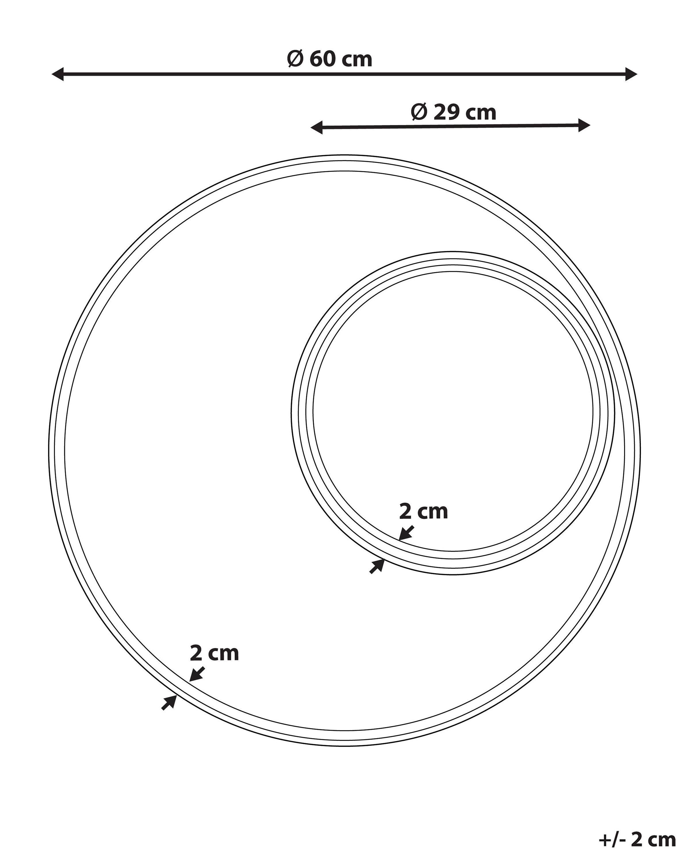 Beliani Miroir en Polyrotin Rétro PALAU  