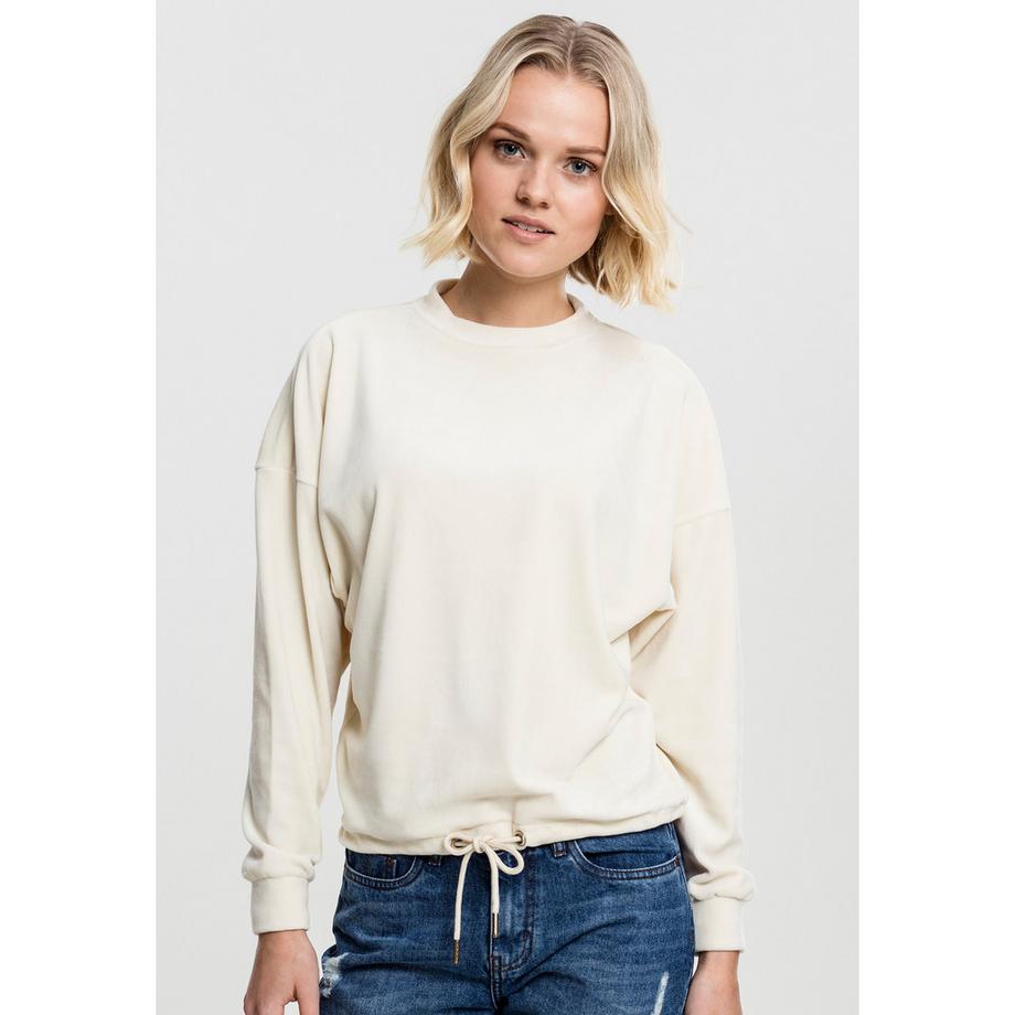 URBAN CLASSICS Oversized Velvet Crew Neck T-Shirt  