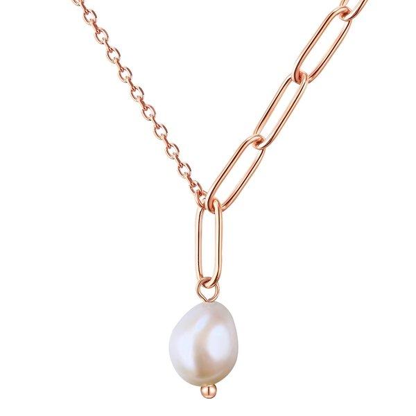 Valero Pearls  Femme Collier en acier inoxydé 