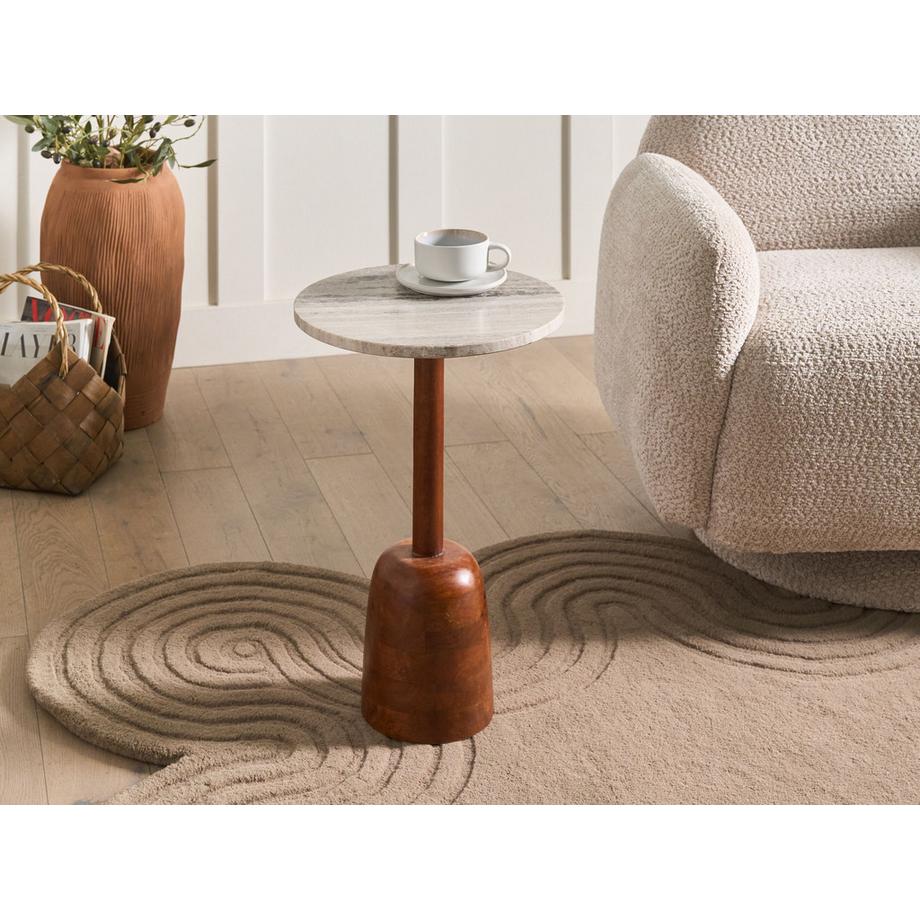 Beliani Tavolino en Legno di mango  HARTWELL  