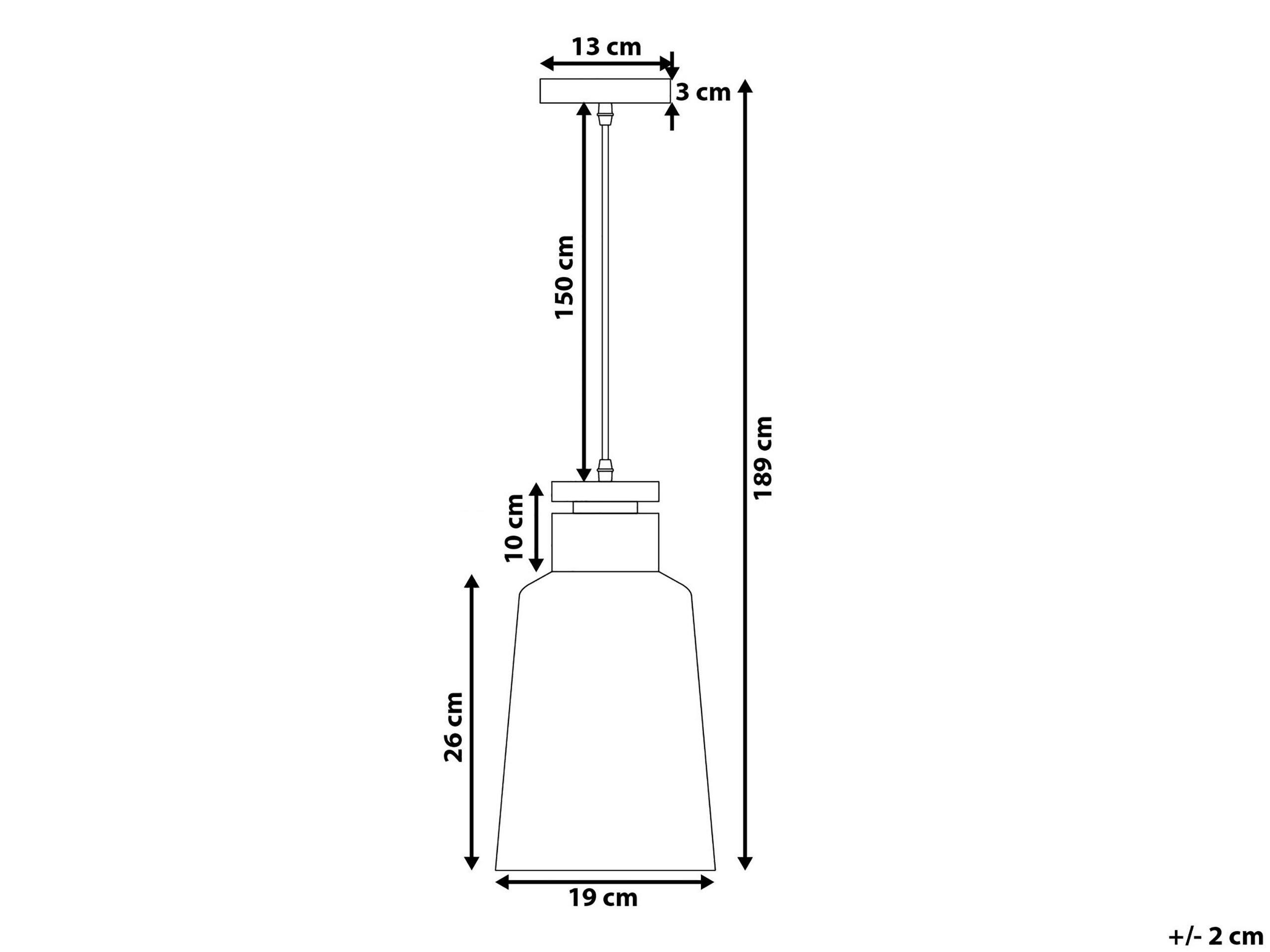 Beliani Lampe suspension en Aluminium Moderne NEVA  