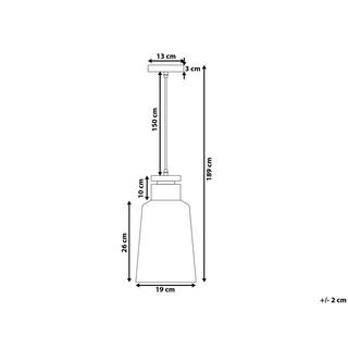 Beliani Lampe suspension en Aluminium Moderne NEVA  