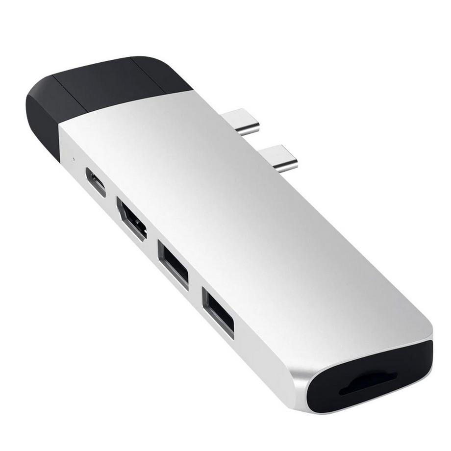 Hub double USB C Macbook Satechi Argent
