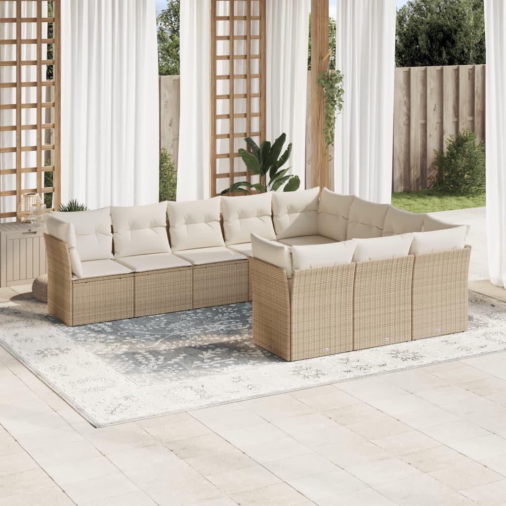 VidaXL set divano da giardino Polirattan  