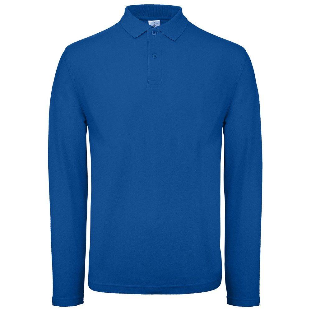 Image of B&c Collection Poloshirt Langarm Herren Königsblau XS