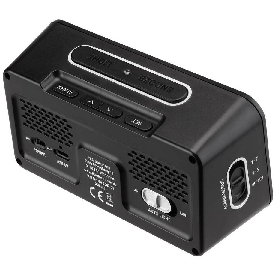 TFA Dostmann Funk-Wecker mit Raumklima BOXX2  