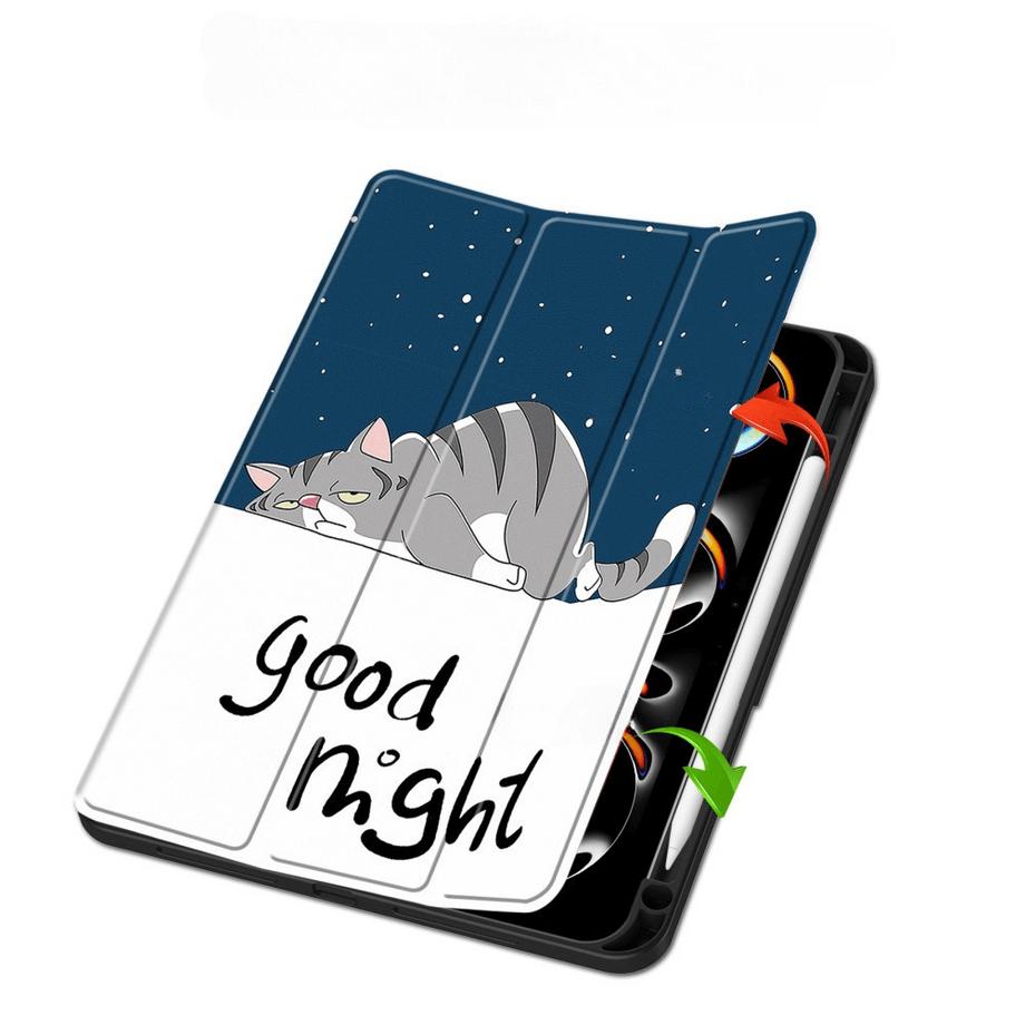 Cover-Discount  iPad Pro 11 2024 - Smart Case Pencil Holder Motif 