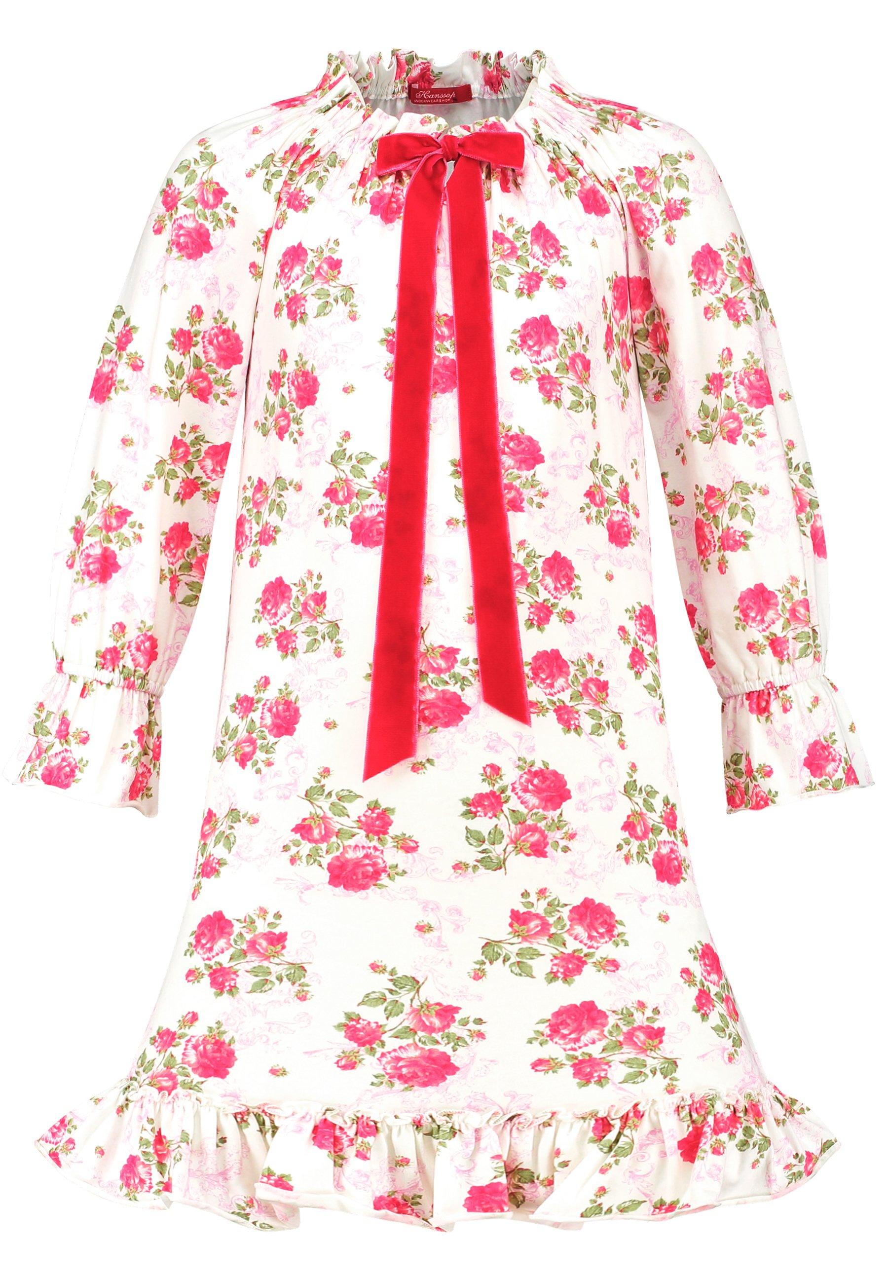 Image of Rundkragen Nachthemd, Mit Rüschen, Für Mädchen Mädchen Pink 116-128