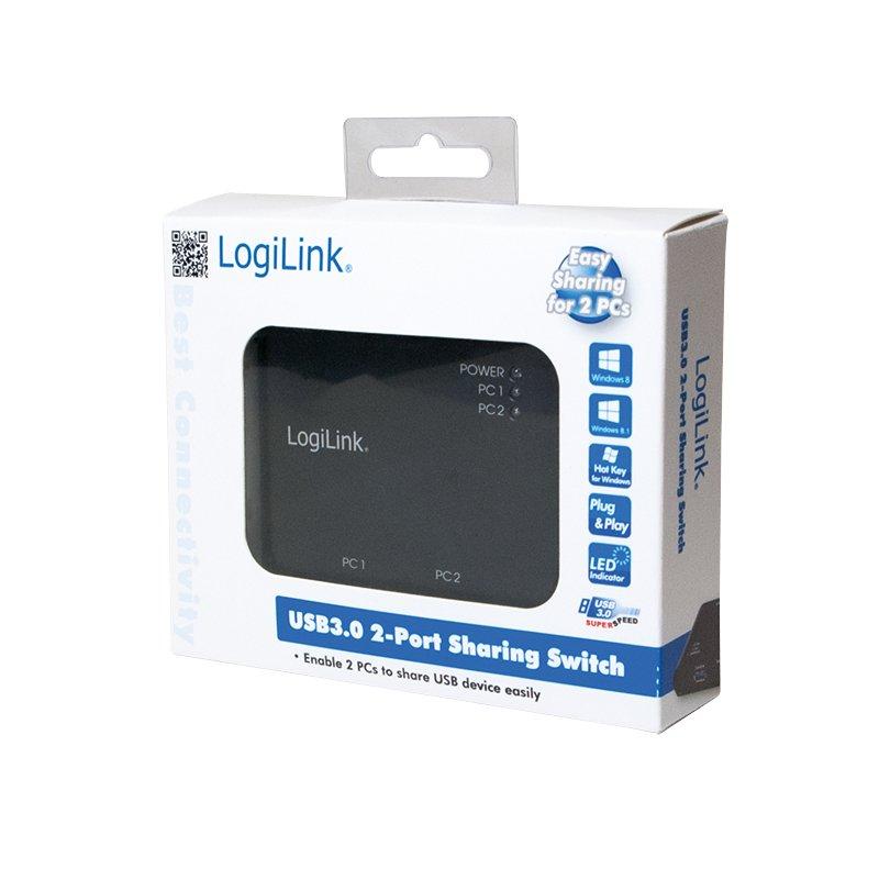 LogiLink  UA0216 Schnittstellen-Hub USB 3.2 Gen 1 (3.1 Gen 1) Type-B 5000 Mbits Schwarz 