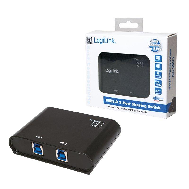 LogiLink  UA0216 hub & concentrateur USB 3.2 Gen 1 (3.1 Gen 1) Type-B 5000 Mbit/s Noir 