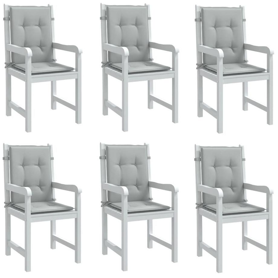 VidaXL Coussin de chaise à dossier bas tissu  