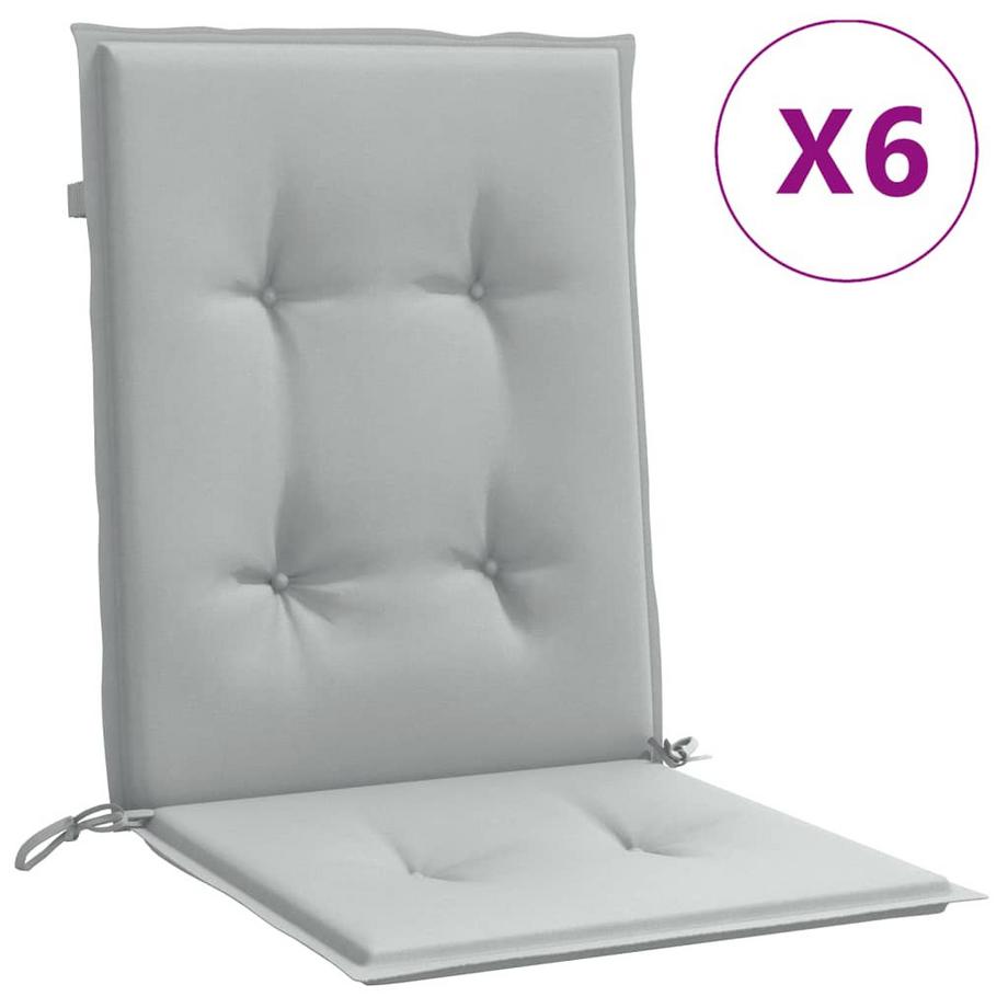 VidaXL Coussin de chaise à dossier bas tissu  