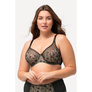 Ulla Popken  Reggiseno con ferretto, pizzo, mesh e coppa C-D 