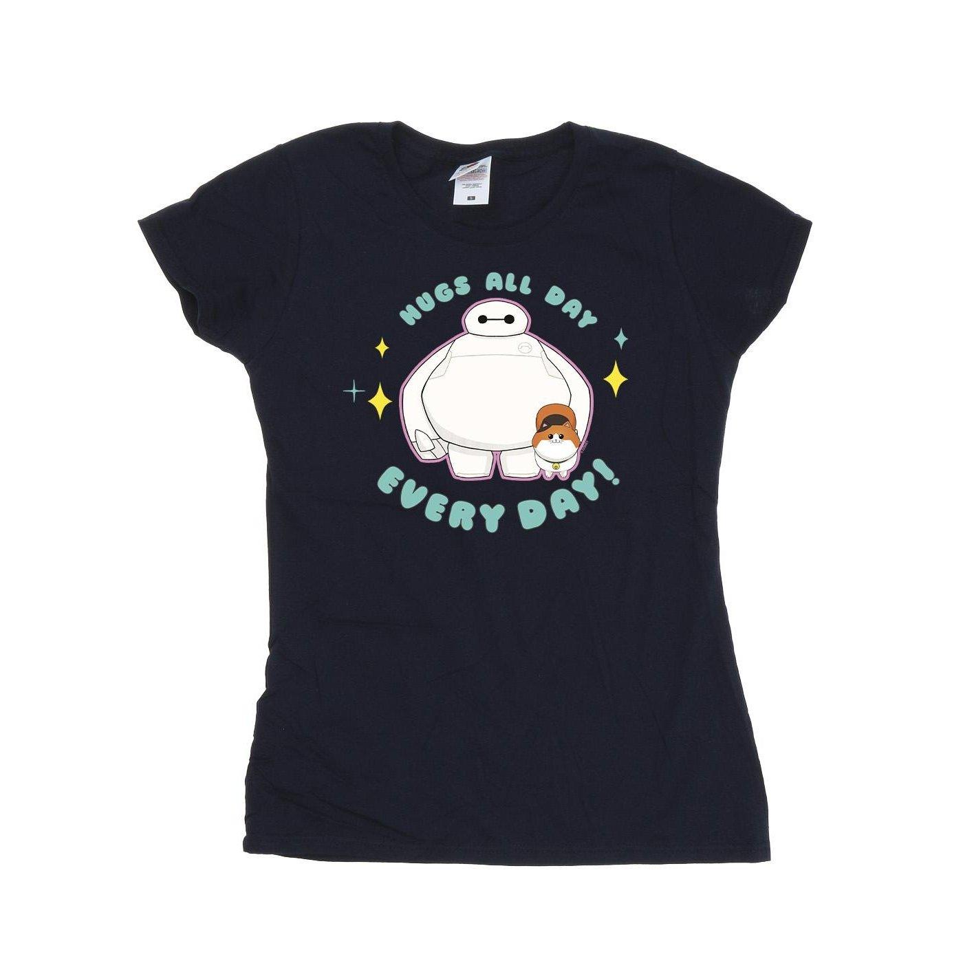 Image of Big Hero 6 Baymax Hugs Everyday Tshirt Damen Marine XL