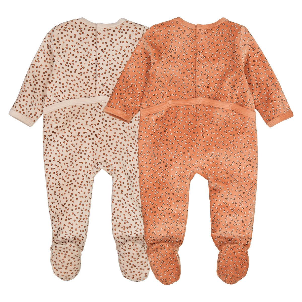 La Redoute Collections  2er-Pack einteilige Samt-Pyjamas 