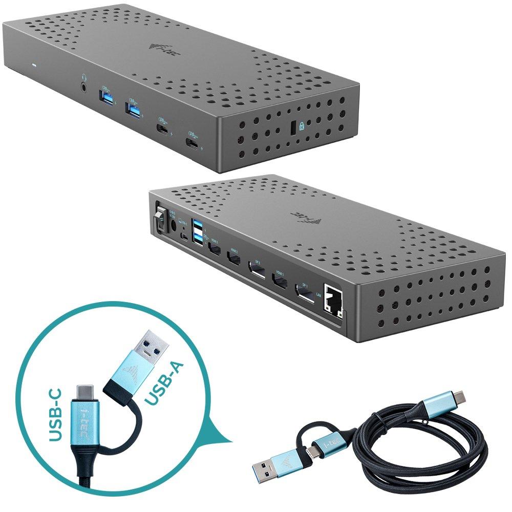Image of USB 3.0 USB-C Thunderbolt, 3x 4K Docking Station Gen 2 + Power Delivery 100W