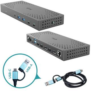 i-tec  CATRIPLE4KDOCKPD2CH replicatore di porte e docking station per notebook Cablato USB 3.2 Gen 2 (3.1 Gen 2) Type-C Grigio 