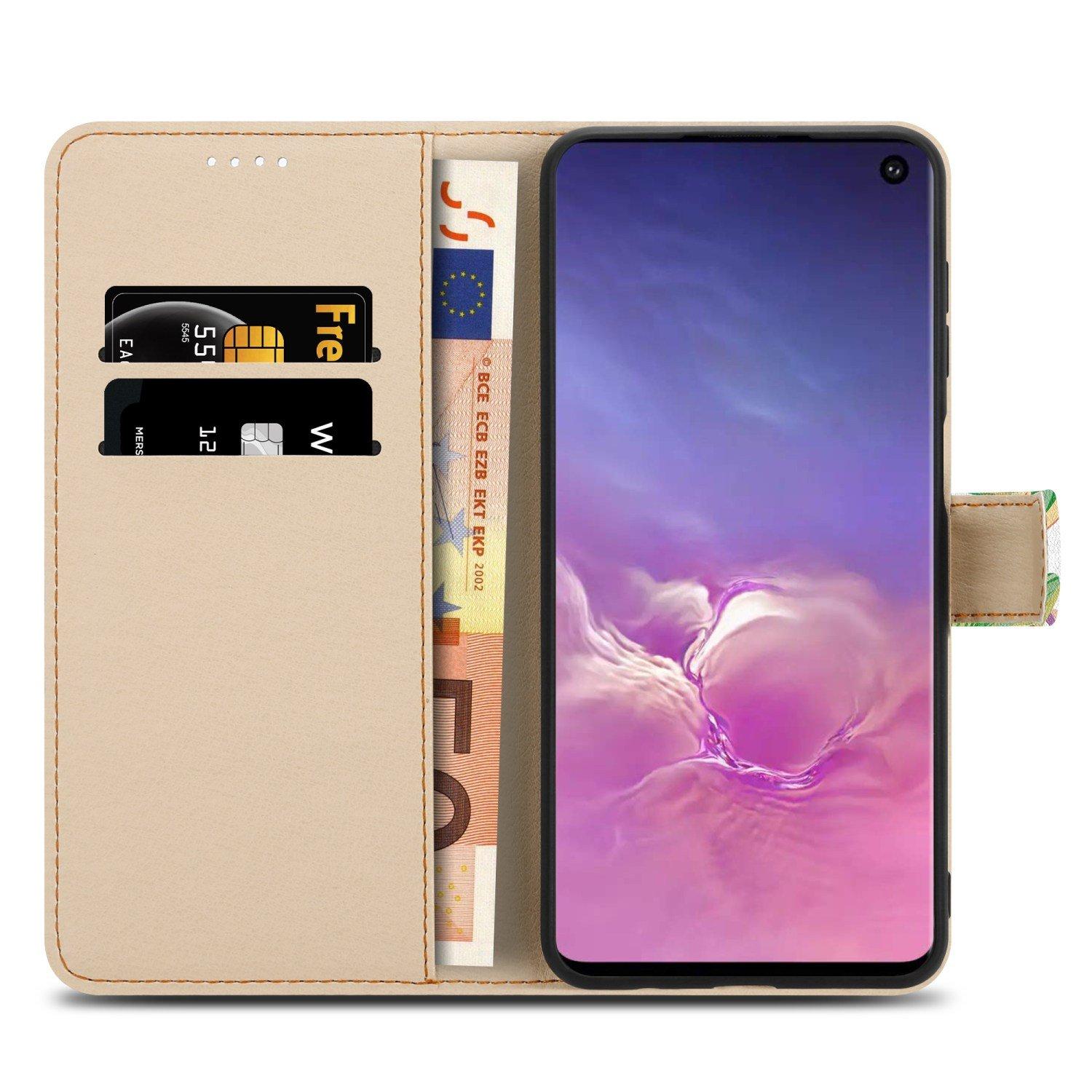 Cadorabo  Housse compatible avec Samsung Galaxy S10 4G - Coque de protection avec fermeture magnétique, fonction de support et compartiment pour carte 