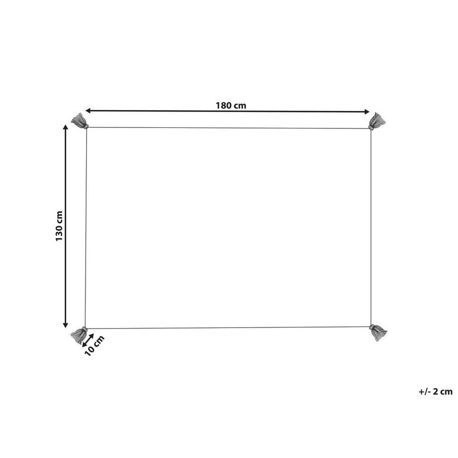 Beliani Boho SHIMLA Baumwoll Kuscheldecke  