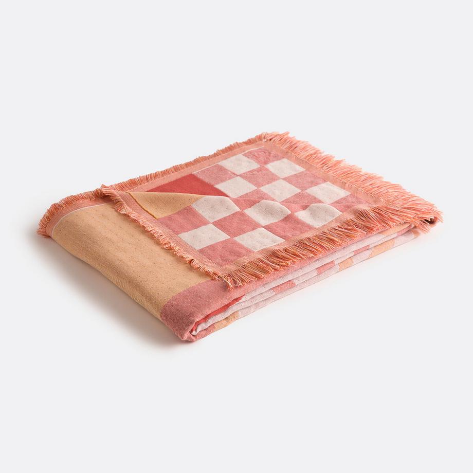 La Redoute Intérieurs Santorin Plaid Jacquard Frangé  