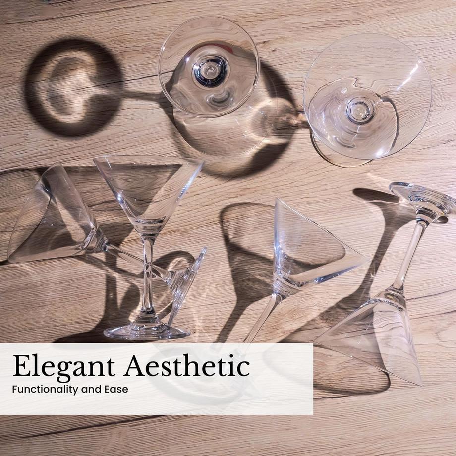 Intirilife 6x Verre à Martini verre à cocktail  