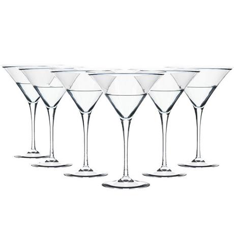 Intirilife 6x Verre à Martini verre à cocktail  
