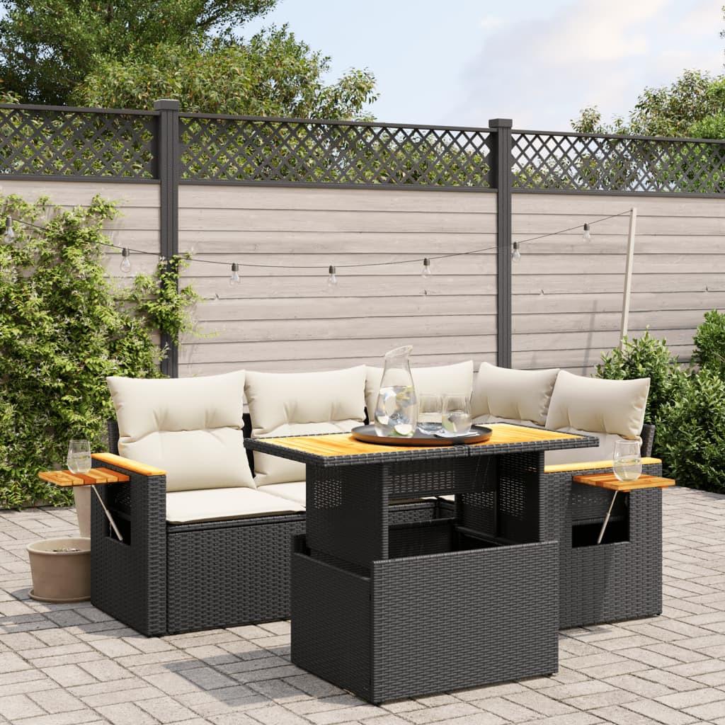 VidaXL set divano da giardino Polirattan  