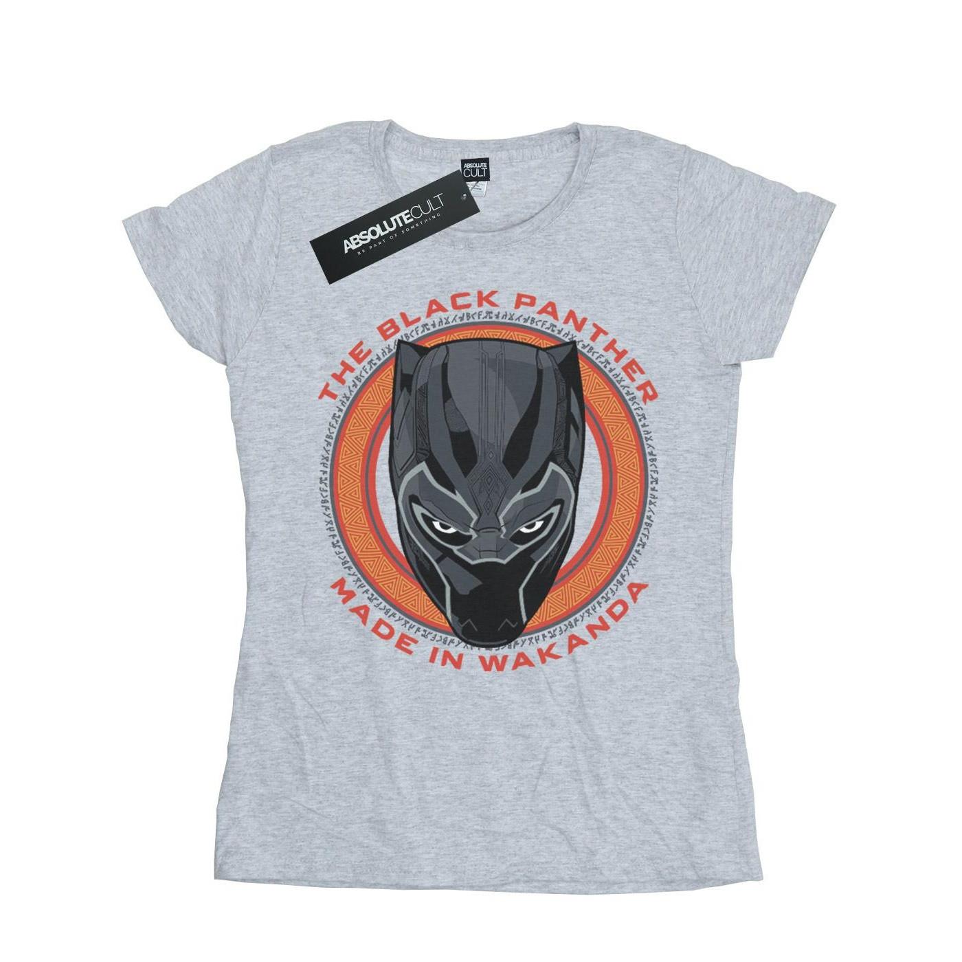 Image of Black Panther Made In Wakanda Red Tshirt Damen Grau L