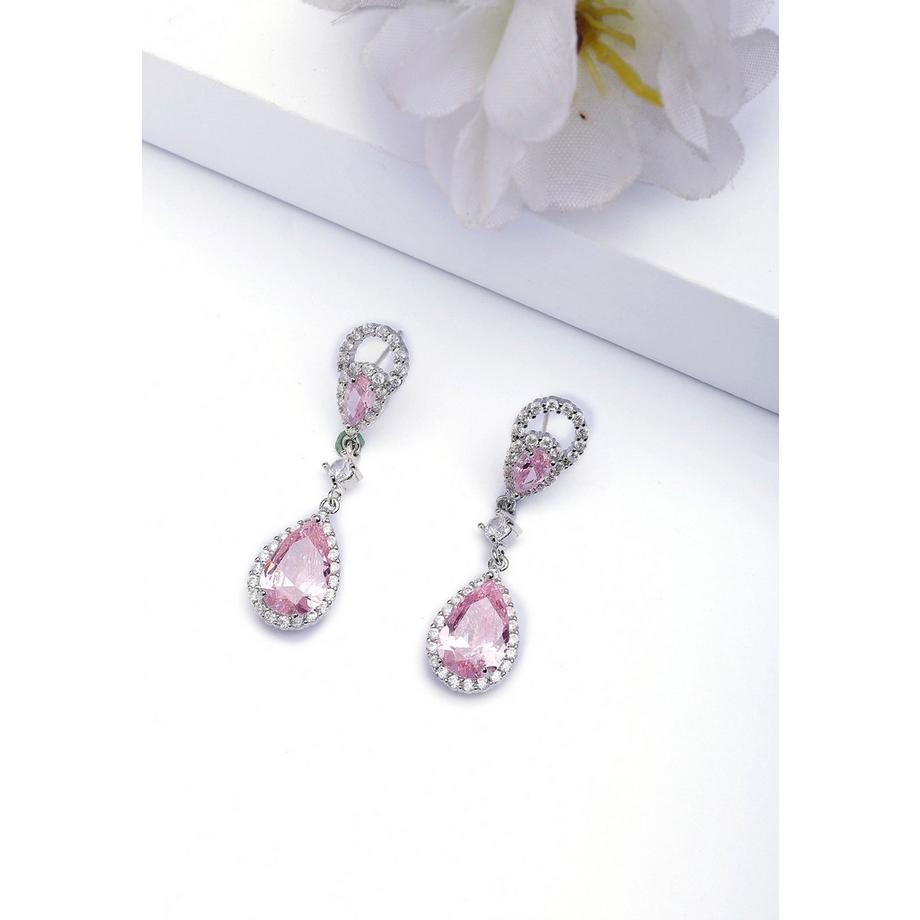 AVANT-GARDE PARIS  Boucles d'oreilles goutte de pluie rose clair intemporelles 