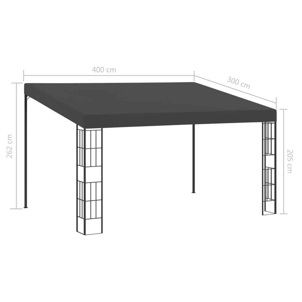 VidaXL gazebo a parete Tessuto  