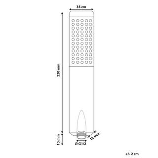 Beliani Soffione doccia en Ottone Classico CHILAPA  