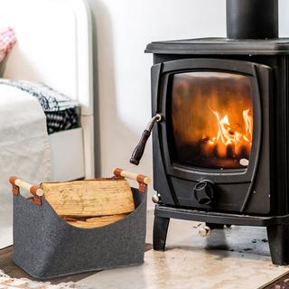 Northix Tasche mit Holzgriffen  