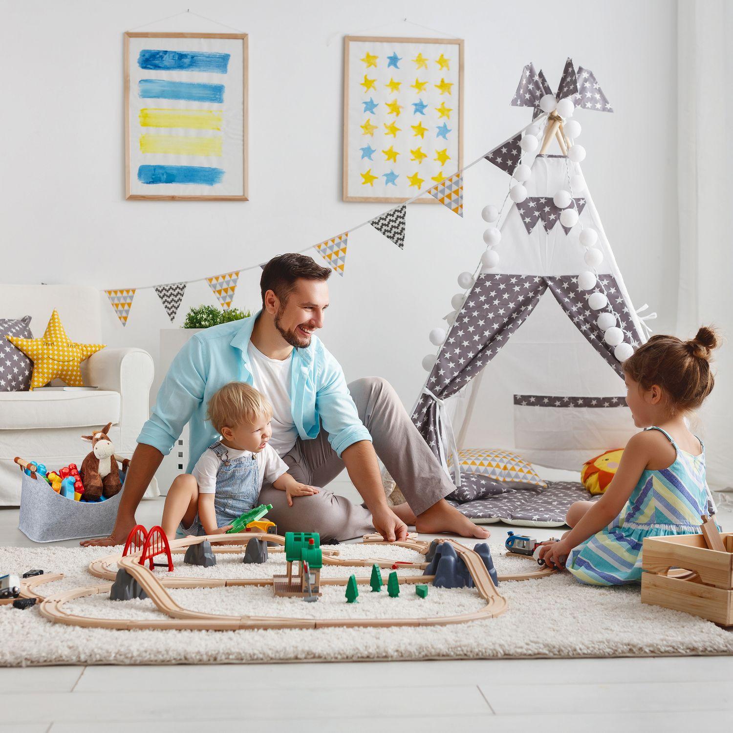 Northix Tasche mit Holzgriffen  