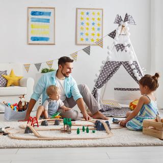 Northix Tasche mit Holzgriffen  