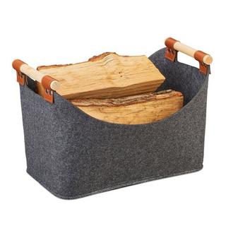 Northix Tasche mit Holzgriffen  