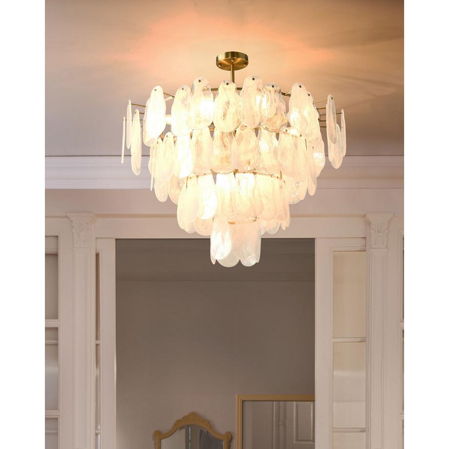 Beliani Lampadario en Vetro Glamour OSMORE  