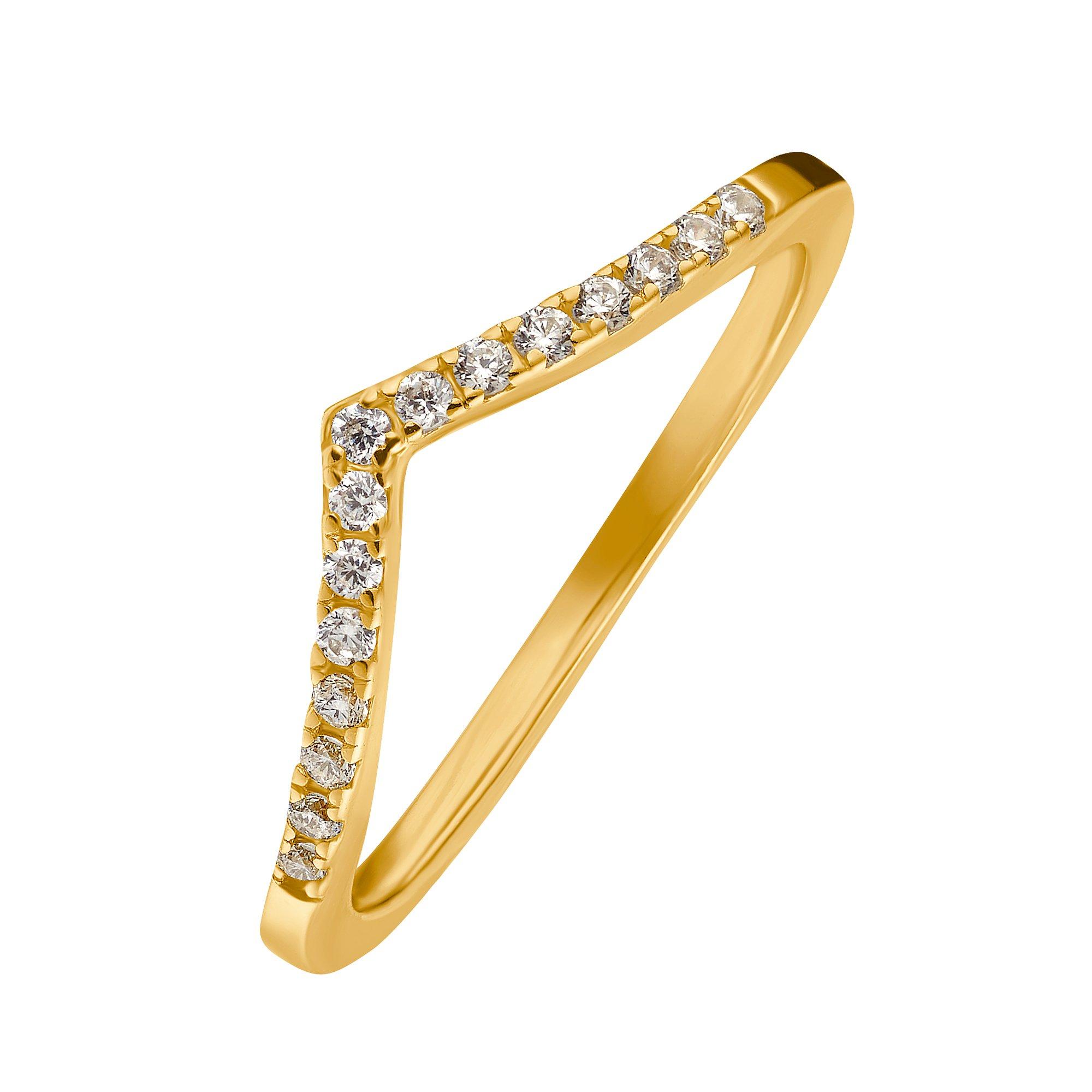 Image of Nele Silberfarben Poliert Damen Gold 58