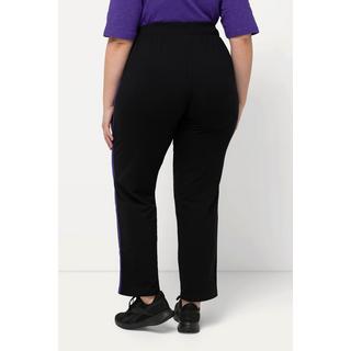 Ulla Popken  Pantalon de jogging à rayures, avec taille élastique et poches 